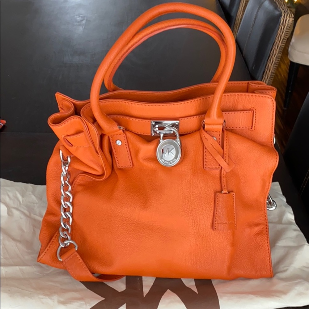Orange Michael Kors Hamilton bag